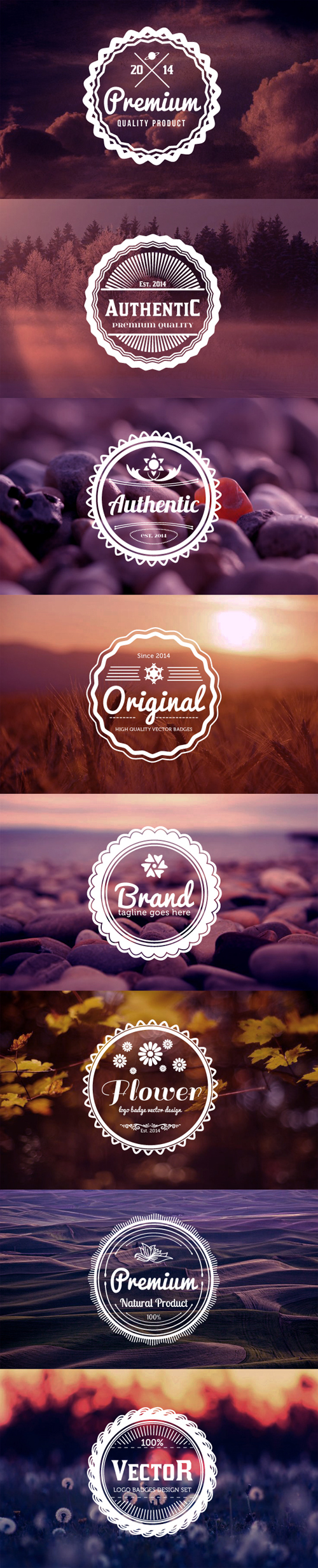 Vintage Inspired Logo Badges