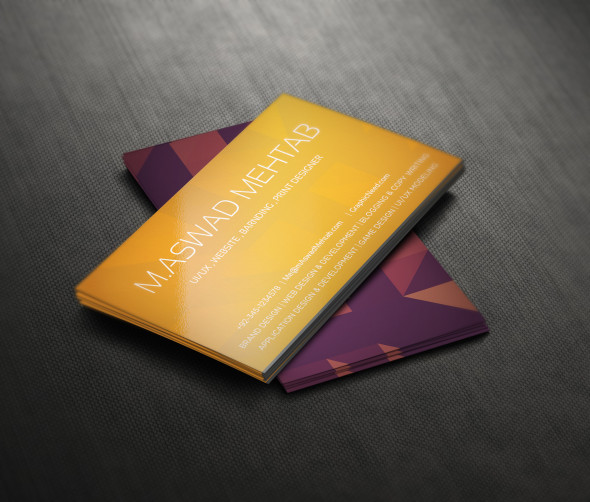 Free Business card Psd Back