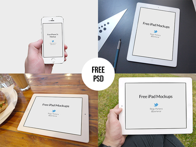 Free iPad & iPhone 5s Mockups - PSD