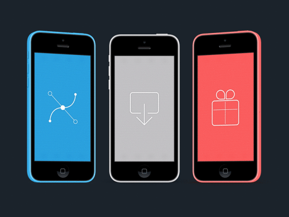 iphone 5c psd mockup