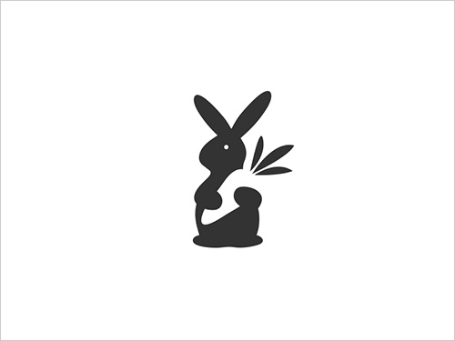 rabbit_negative-space-creative-logo