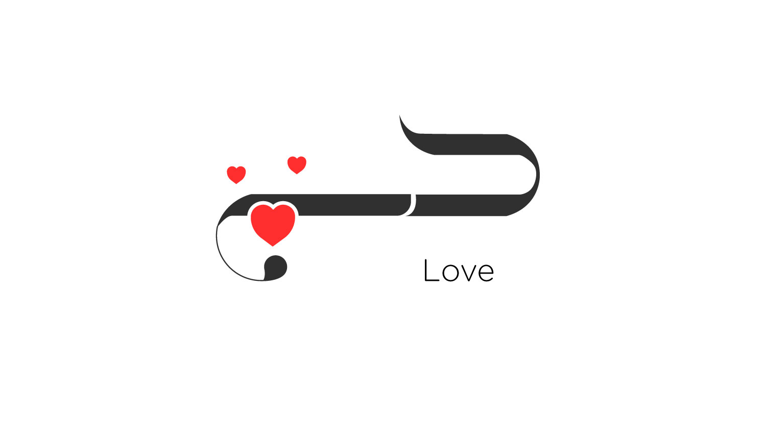 hub love Logo design in Arabic