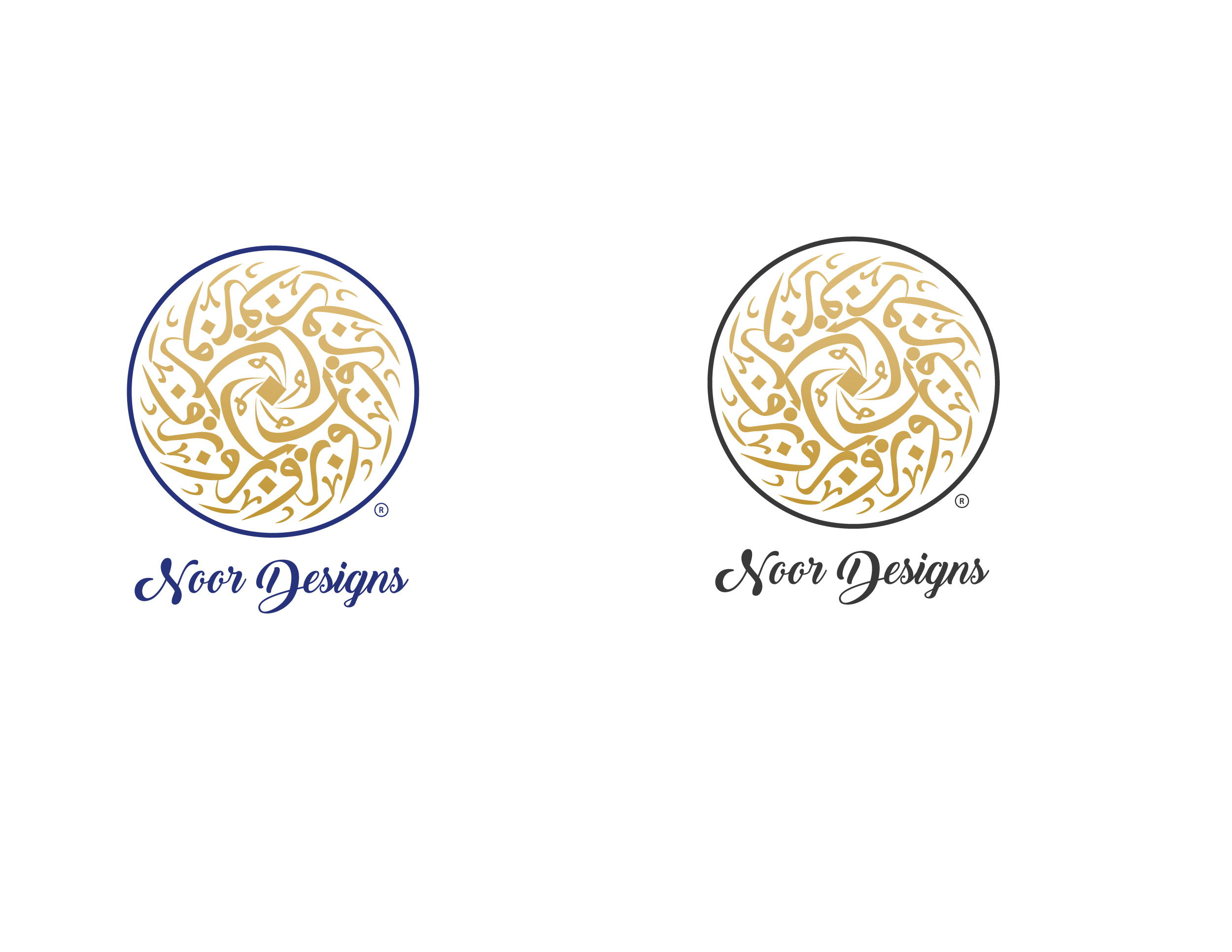 Gold color Calligraphy Logo Design