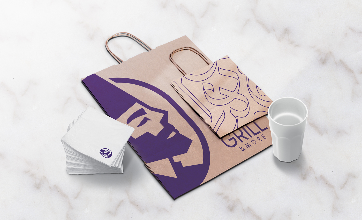 Arabic Restaurant Logo Pacaking Lable Branding Design