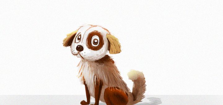 cute dog illustration