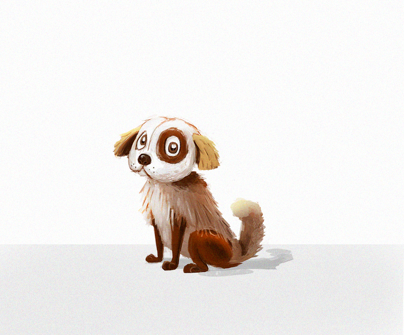 cute dog illustration