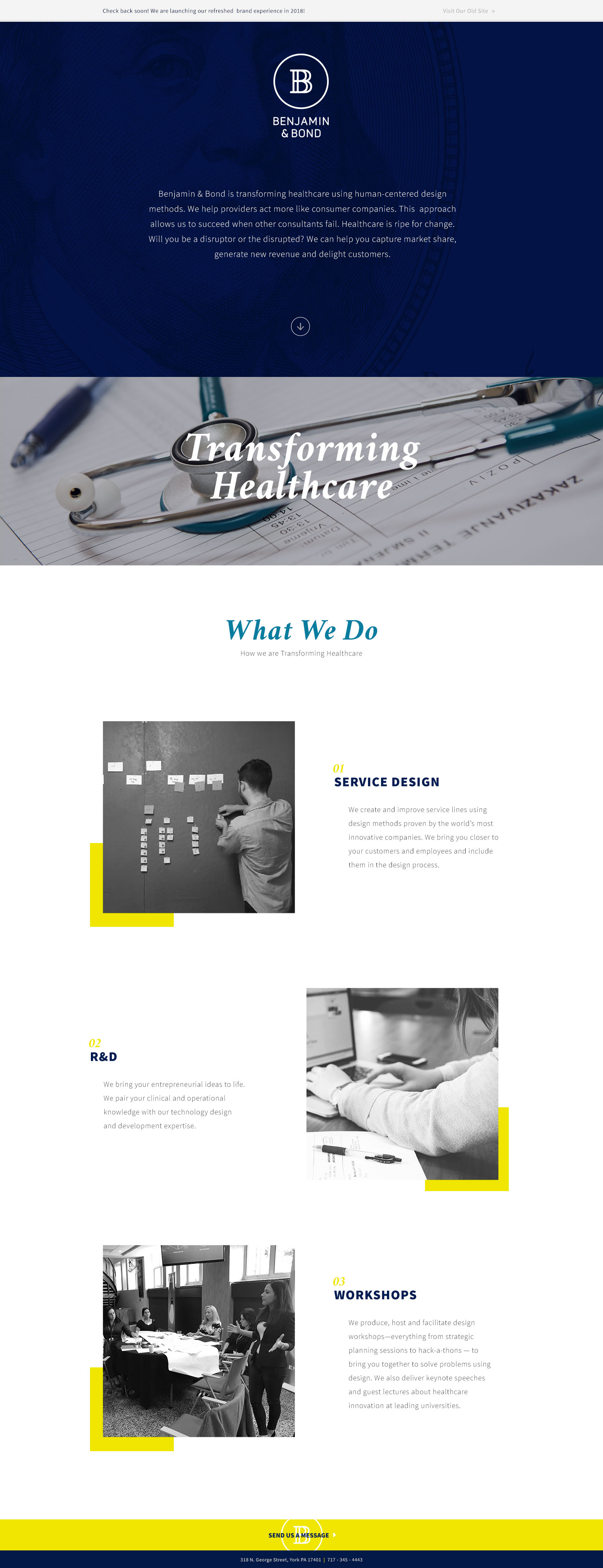 simple and clean website design landing page layout idea