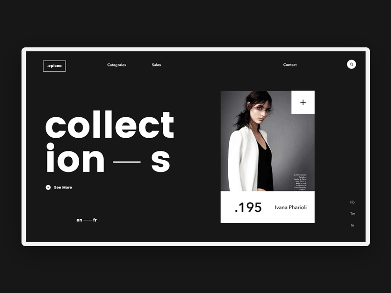 Web Layout for online clothing store 