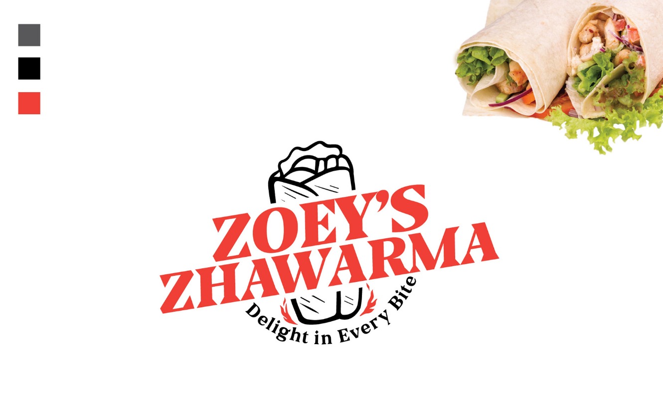Shawarma logo with english typography