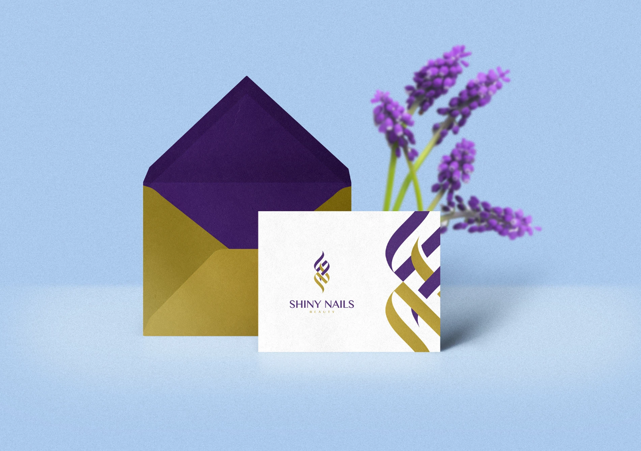 arabic calligraphy logo design in luxury mockup